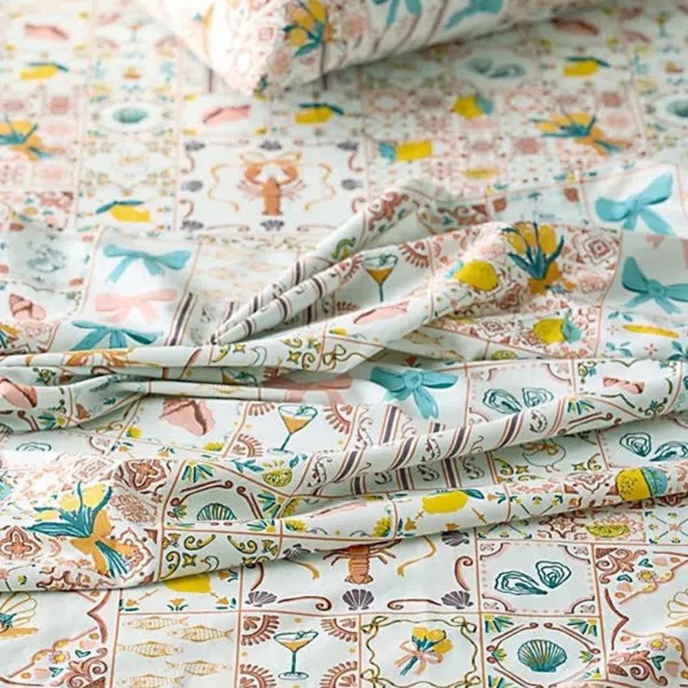 Porto Tile Patterned Sheet Set - Picture 4 of 6